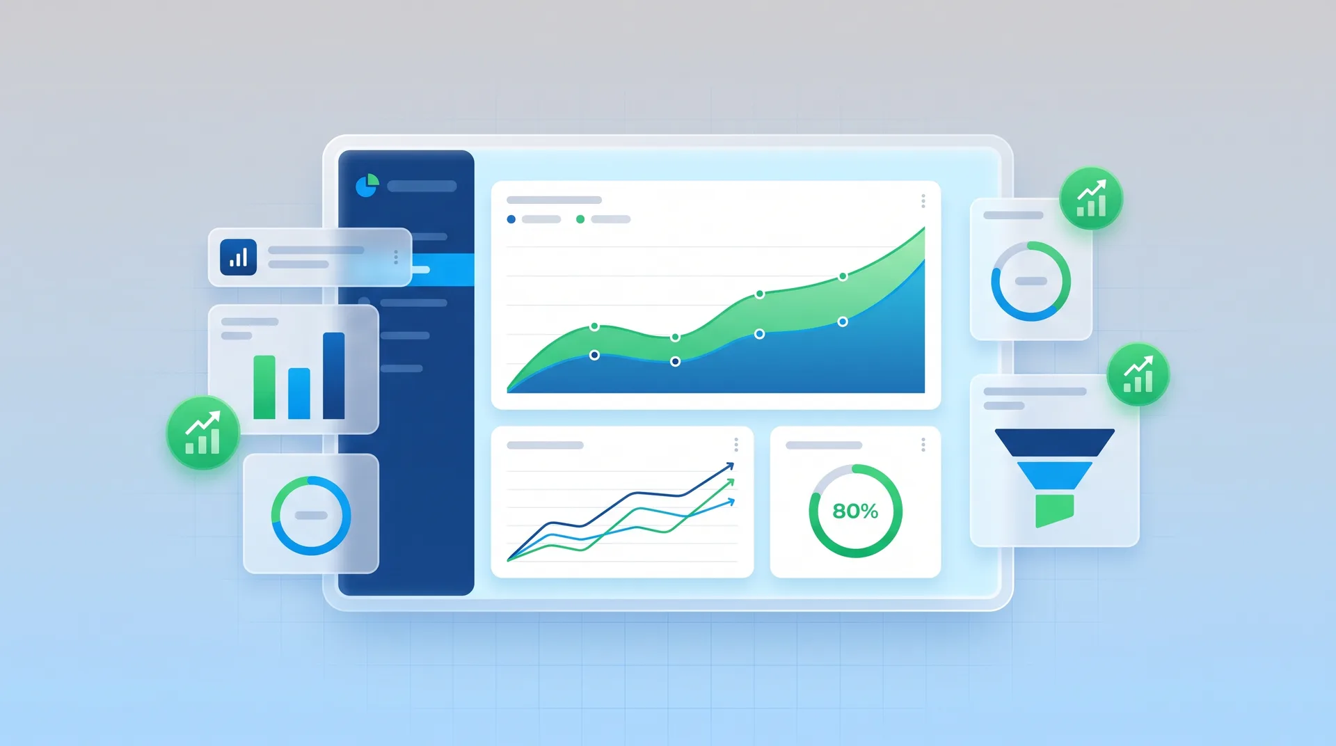 Online coach reviewing SEO analytics dashboard showing organic traffic growth