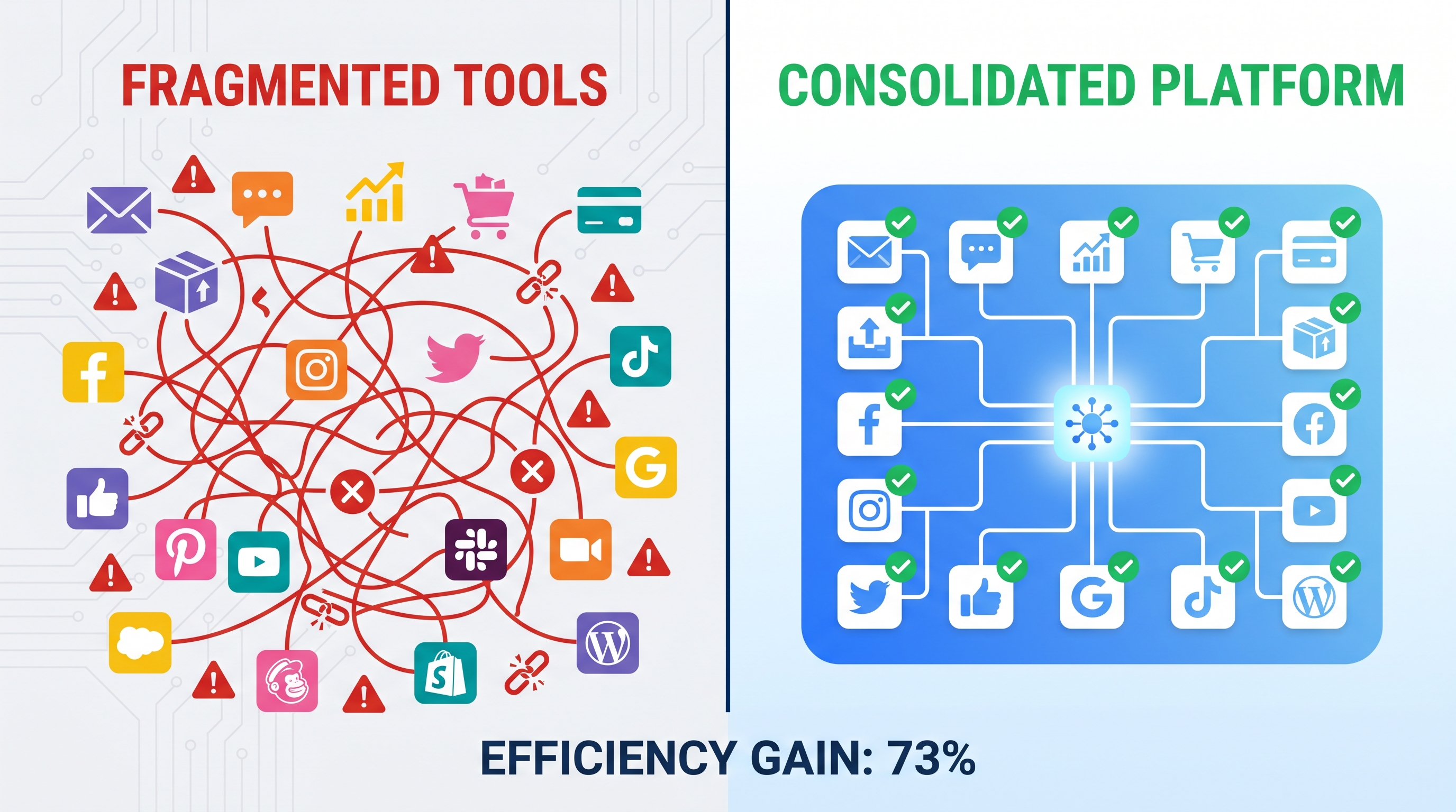 Fragmented AI tools versus consolidated platform architecture for D2C ecommerce