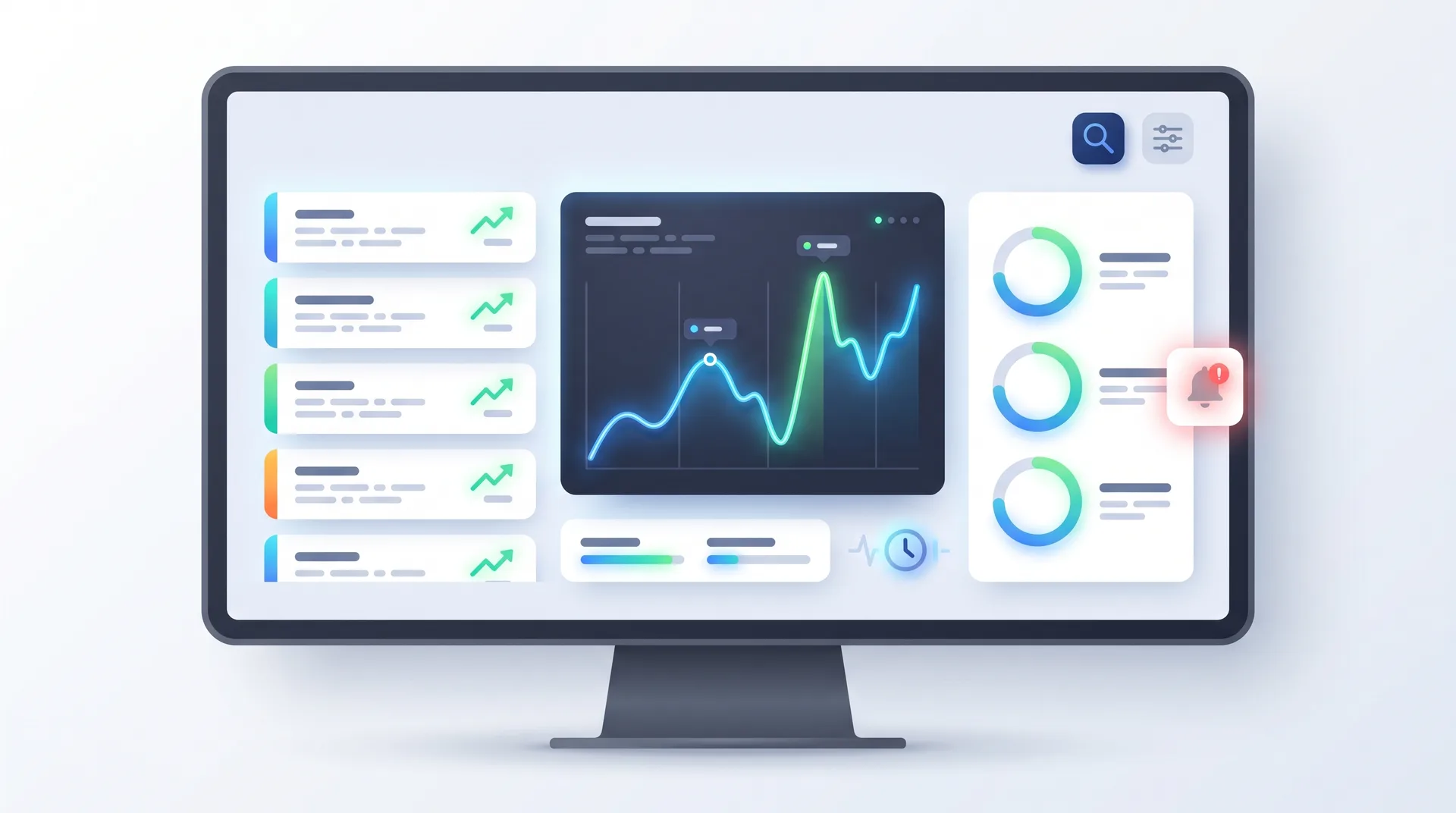Real-time SEO newsjacking dashboard showing trending topics and keyword spikes