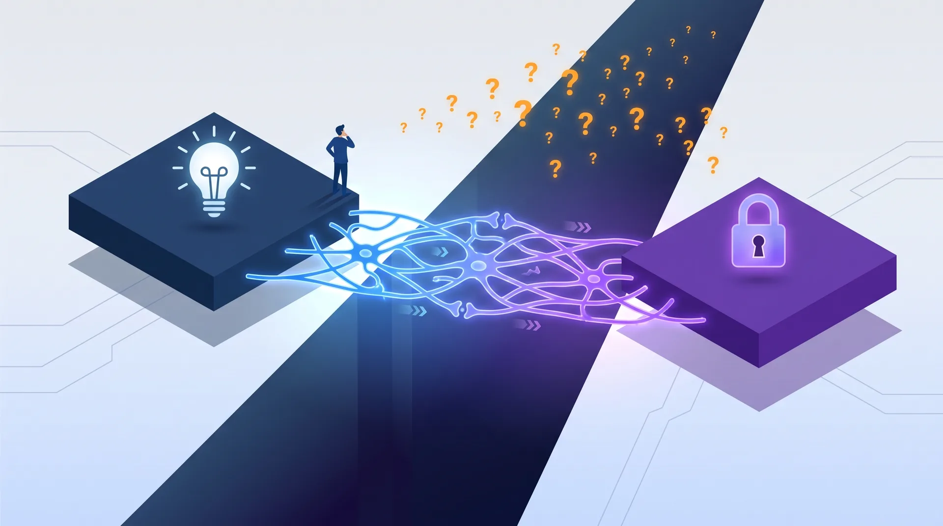 Visual representation of curiosity-driven marketing framework showing the psychological gap between known and unknown information